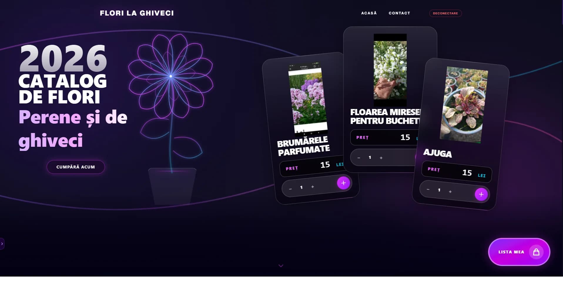 Catalog Flori - Egyedi weboldal készítés Székelyudvarhely